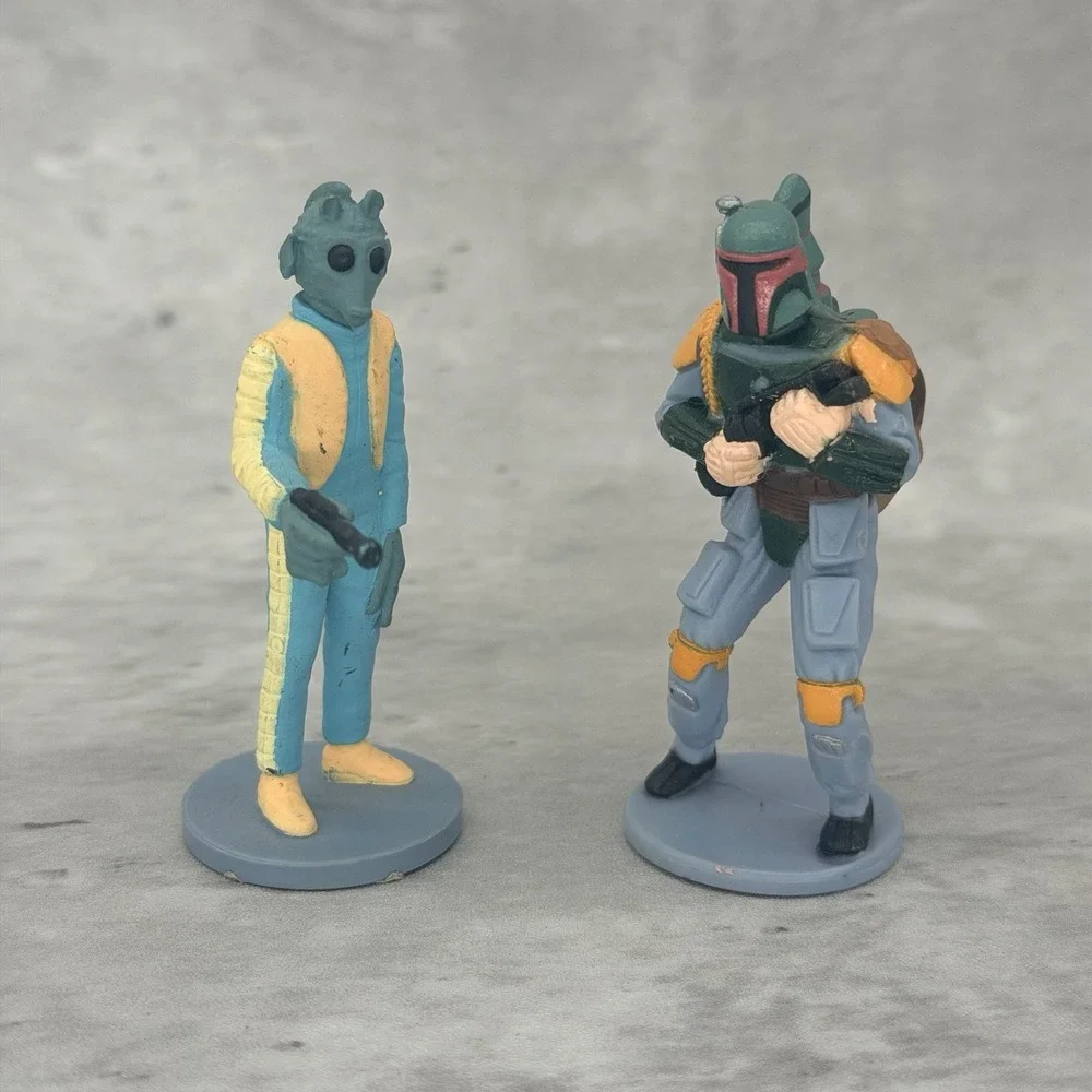 Disney Star Wars Lot Of 2 Figures Boba Fett And Greedo 1996-1997
